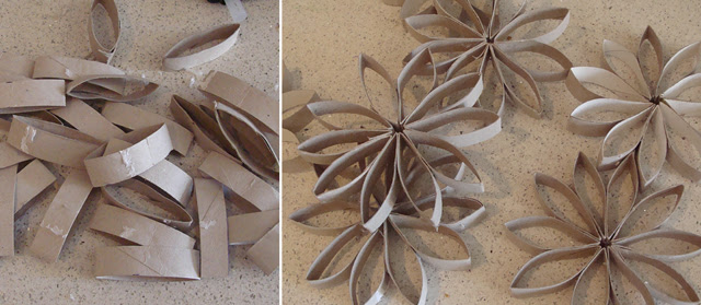 Beach Petals: Recycled Toilet-Paper-Roll Wall Decor!