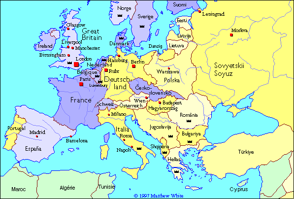 Maps: Europe Map 1920
