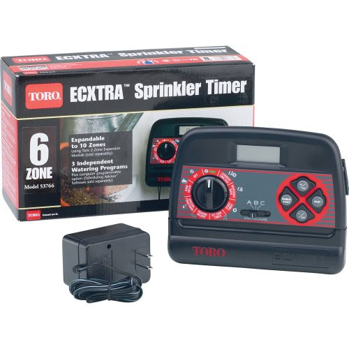 Toro ECxtra 6Zone Sprinkler Timer 53766 sprinkling water can