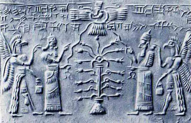 Los dioses sumerios conocidos como Anunnaki eran unas criaturas sobrehumanas con la capacidad de volar (sobre estas líneas, representados con alas).