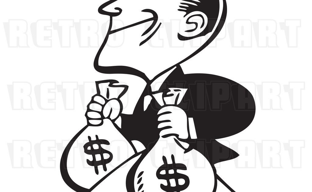 Money Bag Clip Art Black And White - Download Free Mock-up