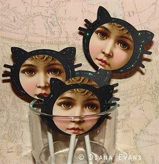 black cat cupcake toppers