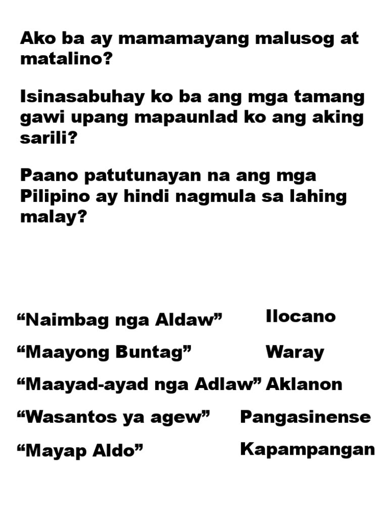 Mga Katangian Ng Pangkat Etniko Sa Mindanao