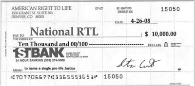 American Right To Life wants you to get your money's worth. National RTL hasn't delivered even a single pro-life justice after receiving 200 million dollars from pro-lifers. American Right To Life wants you to get your money's worth. National RTL hasn't delivered even a single pro-life justice after receiving 200 million dollars from pro-lifers.