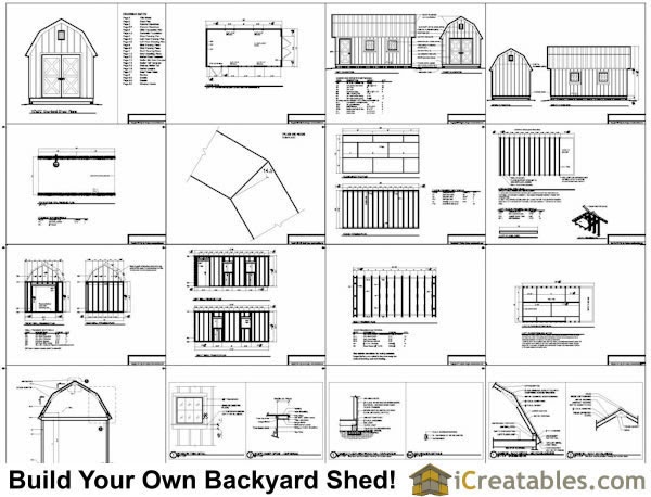 plans for gambrel barn style shed
