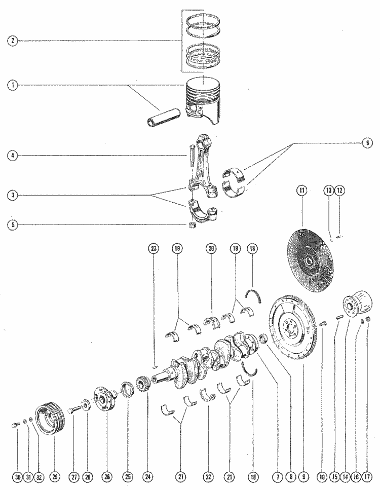 Ford 302 Engine Parts Diagram : MerCruiser 225 (4 Barrel.) Ford 302 V-8