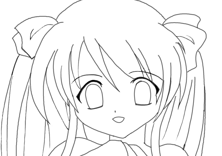 Anime Drawing Coloring Pages - Adorable Chibi Anime Coloring Page