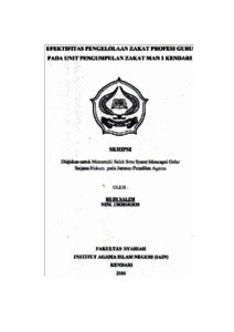 Skripsi Zakat Profesi Pdf Ide Judul Skripsi Universitas