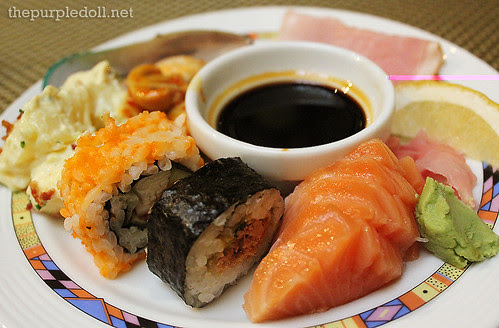 Plate of Sashimi, Sushi and Appetizers
