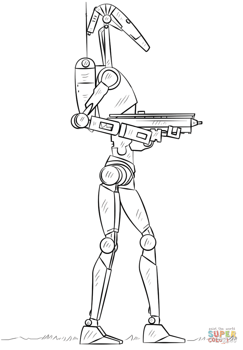 Coloriage Droide Star Wars  Des Milliers de Coloriage Imprimable