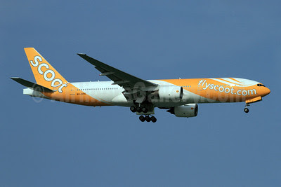 Scoot-flyscoot.com (Singapore Airlines) Boeing 777-212 ER 9V-OTC (msn 28509) SIN (K.C. Sim). Image: 908389.