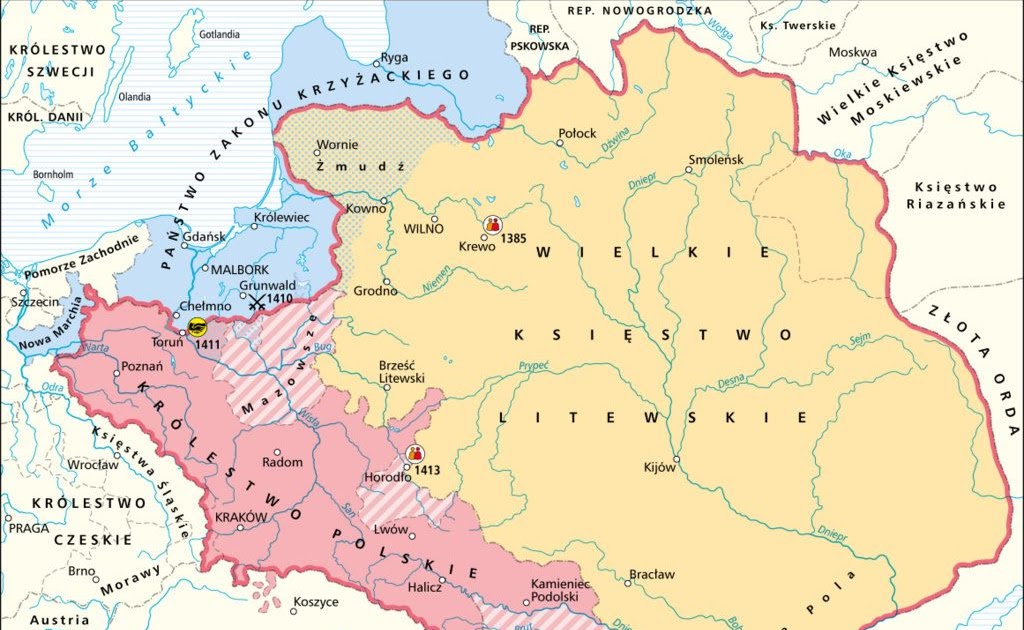 Karta Litauen Polen | Kart Over