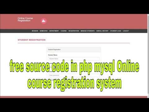 online course registration system project in php free download