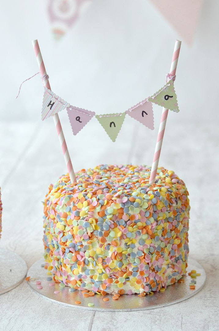 Sprinkle Party and a 5 layer Sprinkle Covered Ombre Cake