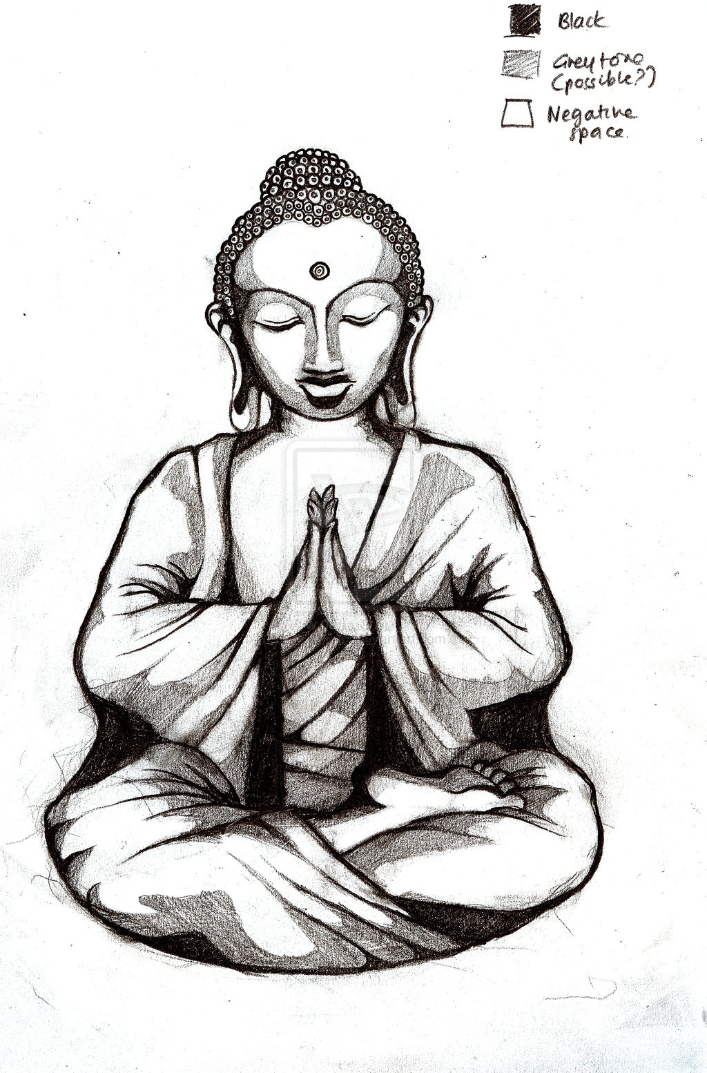 Cool Buddha Drawing With Colour Easy.