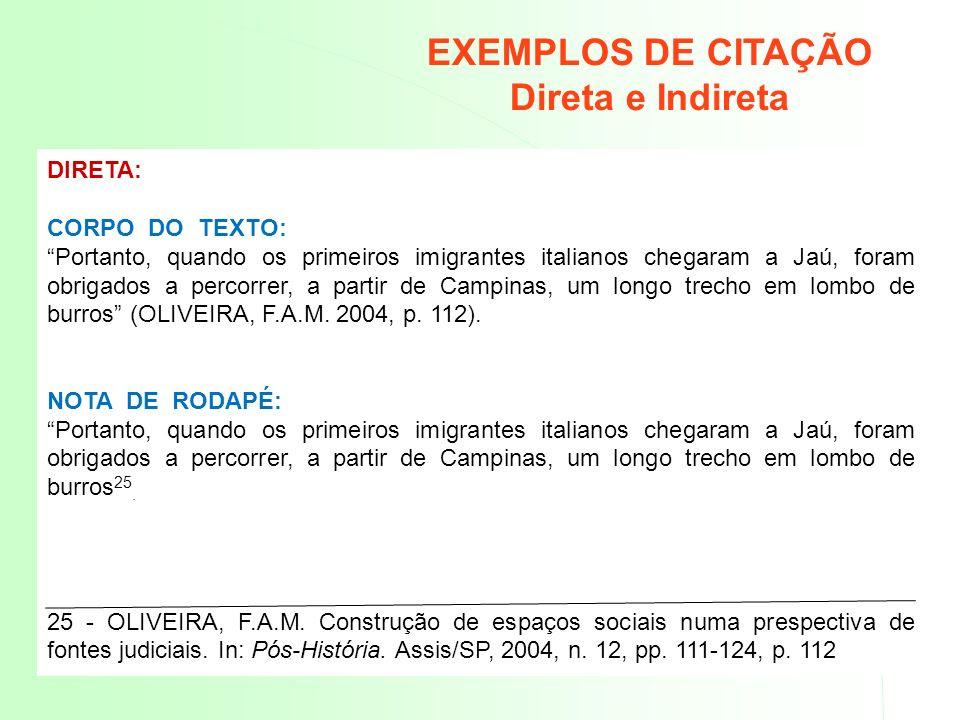 Exemplo De Citação De Entrevistas Em Programas Em Artigo Cientifico