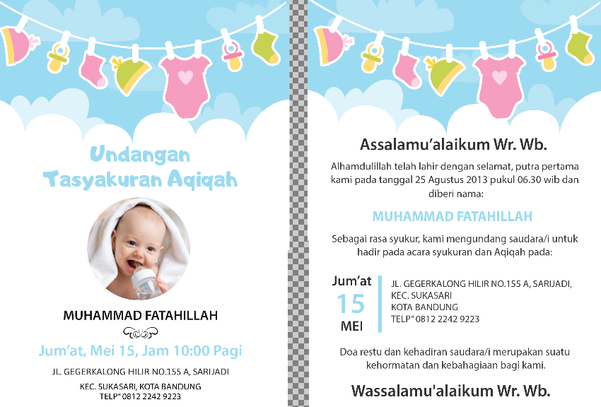 Desain Undangan Aqiqah Psd Zona ilmu 1