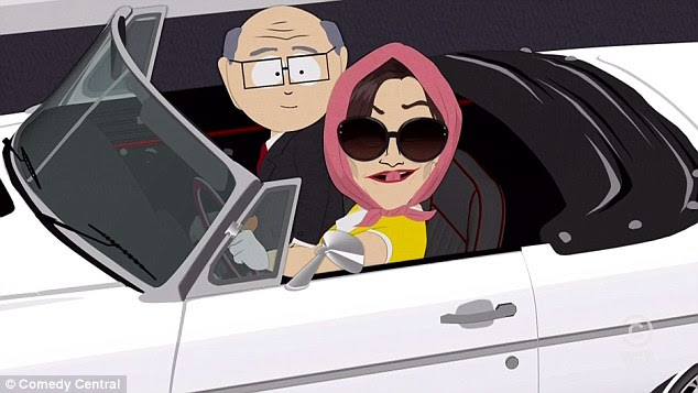 With Trump dead, all the immigrants return home, promoting Mr Garrison to announce that he is running for the white house, along with running mate Caitlyn Jenner (pictured)