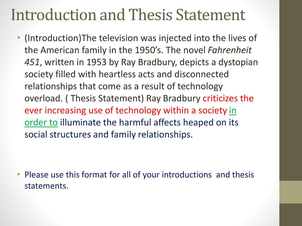 thesis statement example of family