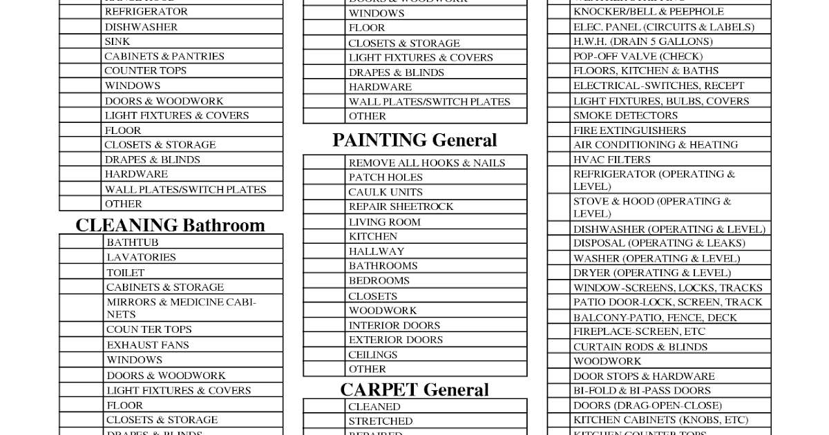 Apartment Maintenance Make Ready Checklist - Apartment Post