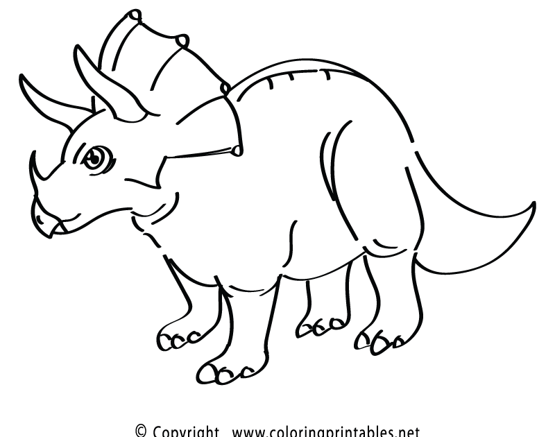 Triceratops Dinosaur Coloring Pages - Free Nation