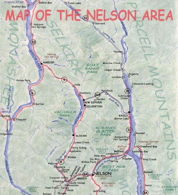 Map Of Nelson Bc