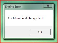 Could not load library client Could not load library client