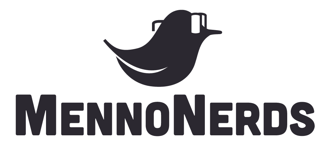 MennoNerds logo (bird with glasses)