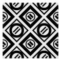 Black Equal Sign Geometric Pattern on White
