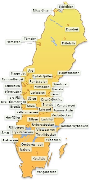 Skidorter Sverige Karta | Karta Mellersta