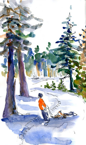 April 2012: Sketching in the snow