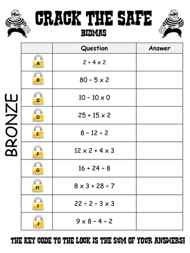 84 MATHS BODMAS WORKSHEETS FOR GRADE 5