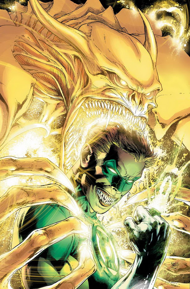 Pedazo de disfraz que se marca el diabólico Hal Jordan de Green Lantern nº35 por Ivan Reis y Alex Sinclair Pedazo de disfraz que se marca el diabólico Hal Jordan de Green Lantern nº35 por Ivan Reis y Alex Sinclair