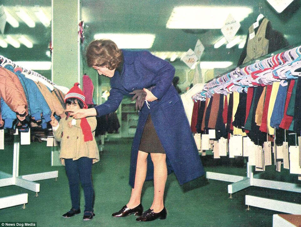 A mother was seen shopping for her young son in the children's section of a Tehran department store in 1971. Since the mid-1990s, there has been a gradual relaxation in the dress code despite continued campaigns to enforce it. But society has yet to revive the practice of showing off fashionable looks and the latest haircut, as seen in these pictures, on the country's streets
