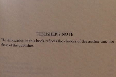 Screen shot of a publisher's note
