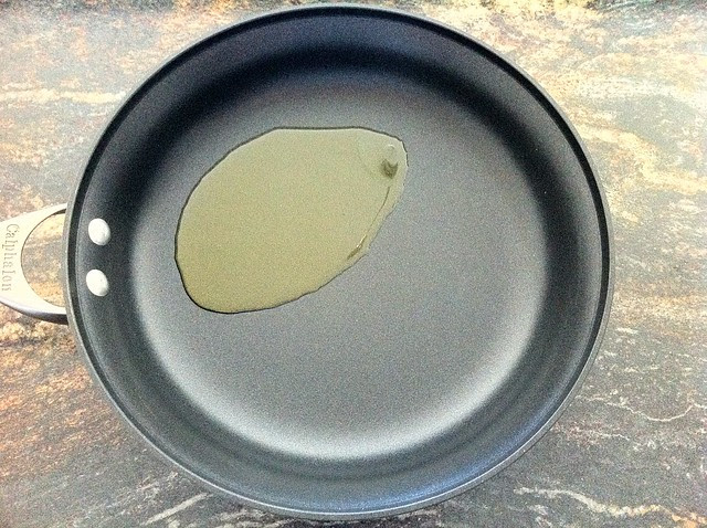 Olive Oil in Saute Pan