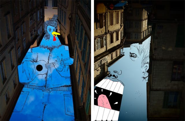 Sky Art: Thomas Lamadieu Illustrates in the Sky Between Buildings Sky Art: Thomas Lamadieu Illustrates in the Sky Between Buildings sky illustration