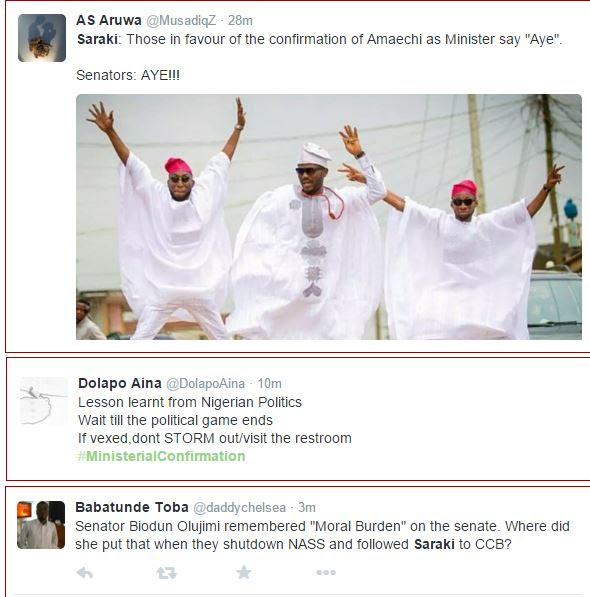 Nigerians React To Amaechi's Confirmation As Minister Online 