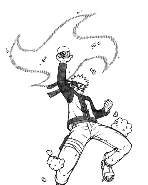 Nine Tailed Fox Naruto Rasengan Coloring Pages - Fords