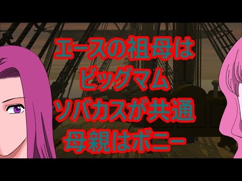エースの祖母はビッグマム 若い頃のソバカスが共通 エースの母親はボニー ワンピース033