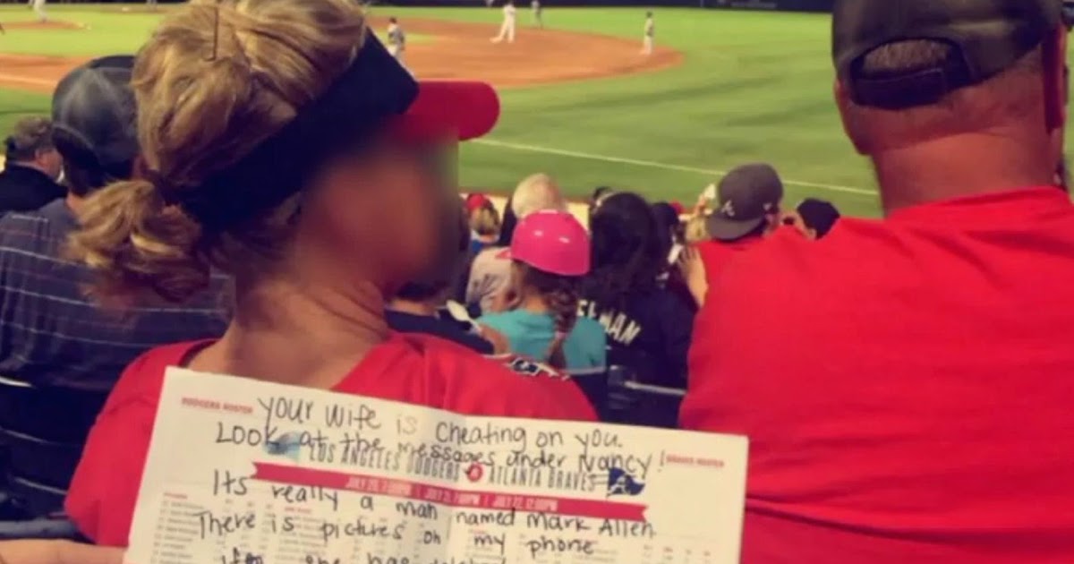 Cheating Wife Reportedly Busted While Sexting At A Baseball Game ... Cheating Wife Reportedly Busted While Sexting At A Baseball Game ...