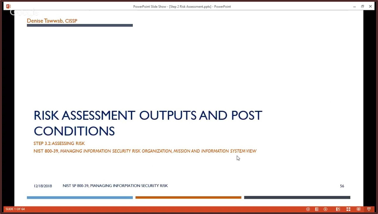 Nist 800 Risk Assessment Template Nist 800 30 Intro To Conducting Risk Assessments Part 1 