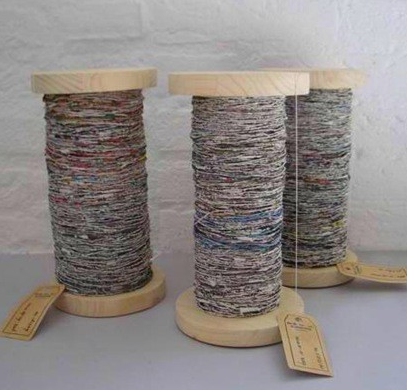 recycled newspaper yarn