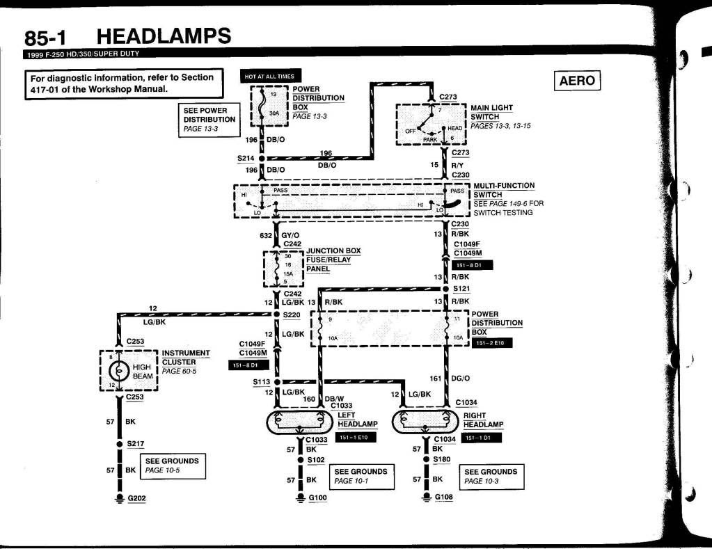 Wiring Diagram PDF: 2003 Ford F 350 Headlight Wiring Diagram