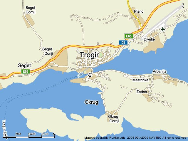 Trogir Mapa | Mapa