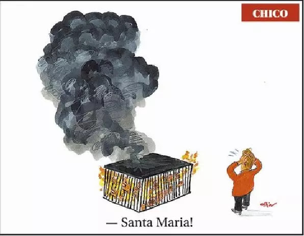 No blog, Noblat acrescentou a palavra "humor" a essa charge de Caruso