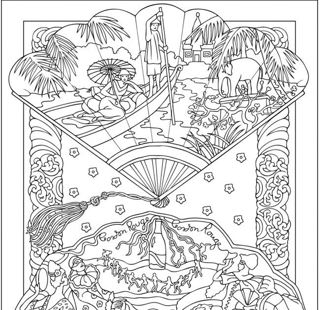 Free Asian Inspired Coloring Pages - Sducartelca