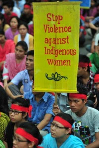 Indigenous students hold placards at a protest rally in Dhaka against the attack on the indigenous people in Rangamati. Image by Firoz Ahmed. Copyright Demotix (24/9/2012) Indigenous students hold placards at a protest rally in Dhaka against the attack on the indigenous people in Rangamati. Image by Firoz Ahmed. Copyright Demotix (24/9/2012)