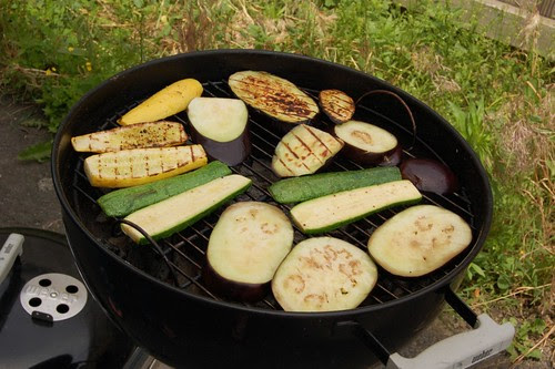 grilling veg for sandwiches