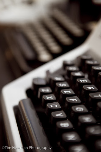 Keys of a typewriter